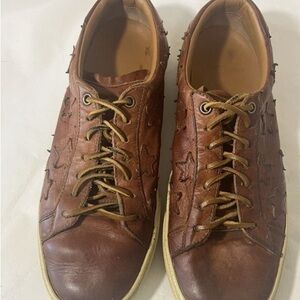 Saint Laurent YSL Paris Cognac Leather Star Classic Court Sneakers men’s 6.5 sho